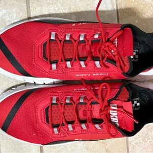 Puma Men's Red and Black Sneakers